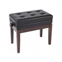 Kinsman KPB10BRN Satin Rosewood Deluxe Adjustable Height Piano Stool with Storage Kinsman KPB10BRN Satin Rosewood Deluxe Adjustable Height Piano Stool with Storage
